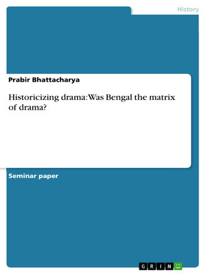 cover image of Historicizing drama